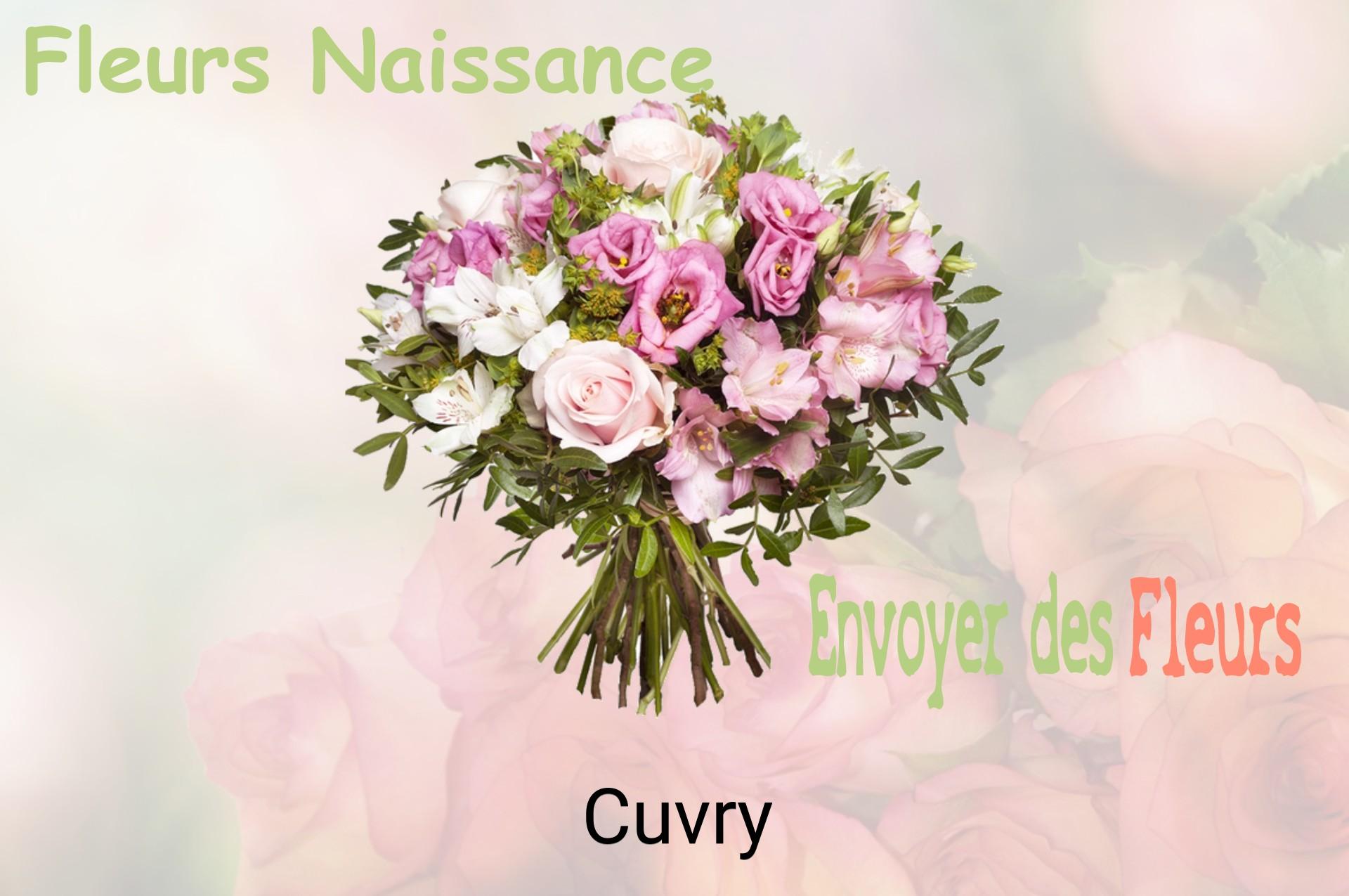 Bouquet de fleurs de naissance livré à Cuvry